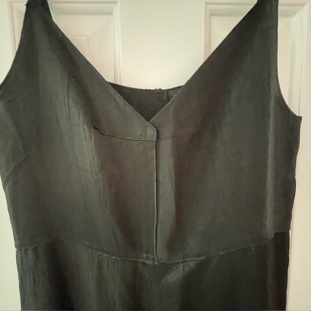 ZARA BLACK SATIN ACETATE MIDIDRESS - Picture 5 of 13